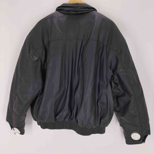 ザラ ZARA フェイクレザー キルティングジャケット メンズ import:M
