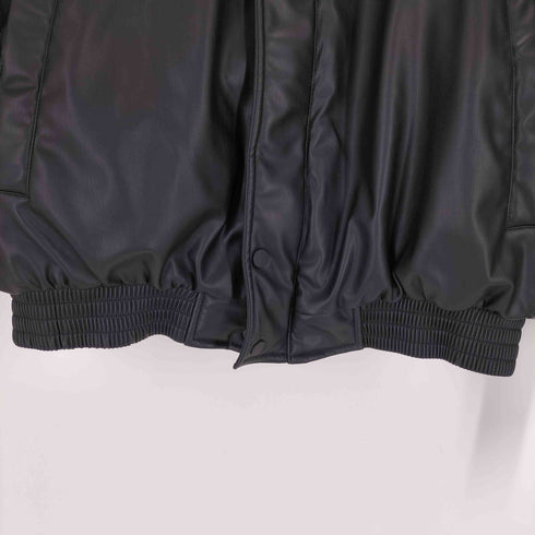 ザラ ZARA フェイクレザー キルティングジャケット メンズ import:M
