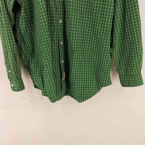エディーバウアー Eddie Bauer 90-00s 白タグ 片ポケ コットンチェックシャツ メンズ import:L REGULAR