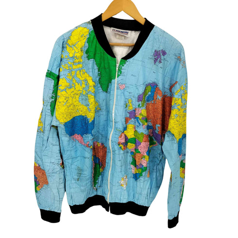 TY-BREAKERS MADE IN USA 世界地図柄 全面プリント ペーパージャケット メンズ