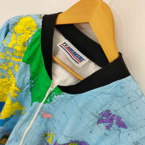 TY-BREAKERS MADE IN USA 世界地図柄 全面プリント ペーパージャケット メンズ
