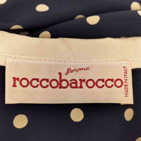 recobarocco イタリア製 シルク100 ドットシャツワンピース レディース