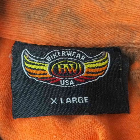 BIKER WEAR タイダイ染 袖カットオフノースリーブシャツ メンズ XL