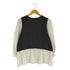ザラ ZARA 異素材ドッキング パフスリーブ プリーツブラウス レディース import:S