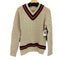 Vintage55 エルボーパッチ Vネックケーブルニット メンズ XS