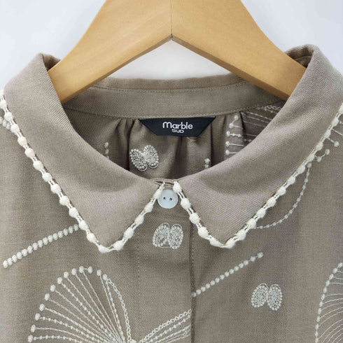 マーブルシュッド Marble Sud MB gene フレアシャツワンピース レディース