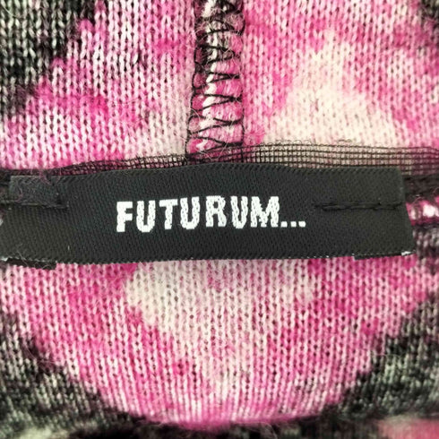 futurum イタリア製 総柄 圧縮ウールコート レディース