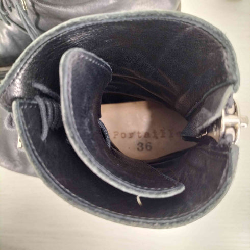 Portaille バックジップ レザーブーツ レディース JPN:36