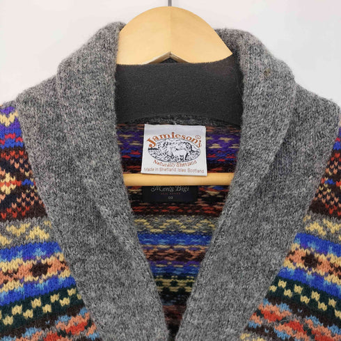 Jamieson's Knitwear クルミボタン ショールカラーカーディガン メンズ 03