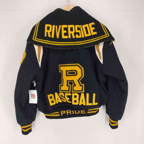 ホロウェイ HOLLOWAY 90S HOOPS 総刺繍ウールメルトンスタジャン メンズ XL