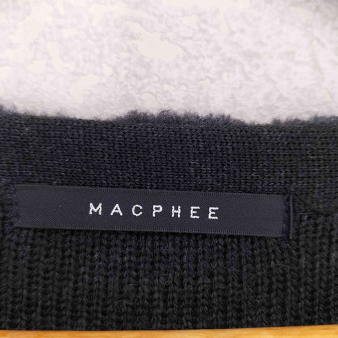 マカフィー MACPHEE パイル地キルティング ジップカーディガン レディース S