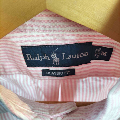 ラルフローレン RALPH LAUREN CLASSIC FIT ポニー刺繍 S/S ストライプシャツ メンズ M