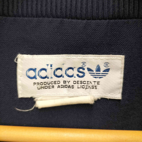 アディダス adidas 80S デサント製 トレフォイルロゴ プリント ハイネック ナイロンジャケット メンズ import:L