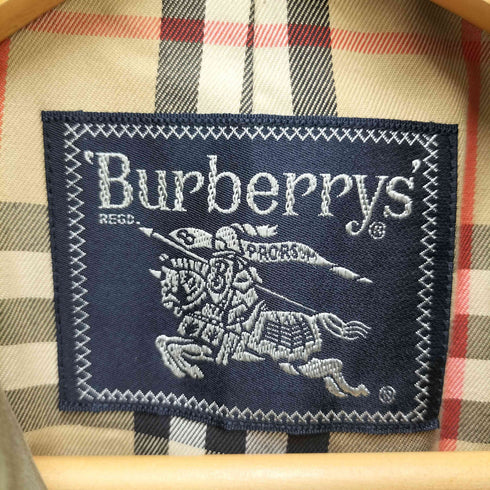 バーバリーズ BURBERRYS 80-90s 裏地ノバチェック 比翼 ステンカラーコート メンズ