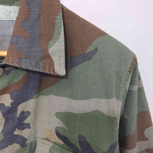 ウッドランドカモ BDU ミリタリーシャツジャケット メンズ