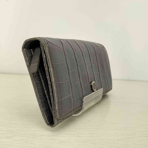 ジョルジオアルマーニ Giorgio Armani クロコ型押し 長財布 ロングウォレット メンズ