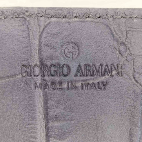 ジョルジオアルマーニ Giorgio Armani クロコ型押し 長財布 ロングウォレット メンズ