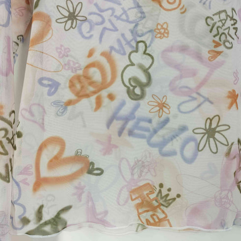 チャオパニックティピー CIAOPANIC TYPY HELLO.SANFRANCISCO ハローサンフランシスコ ハンドペイントプリントシアーTEE レディース ONE SIZE