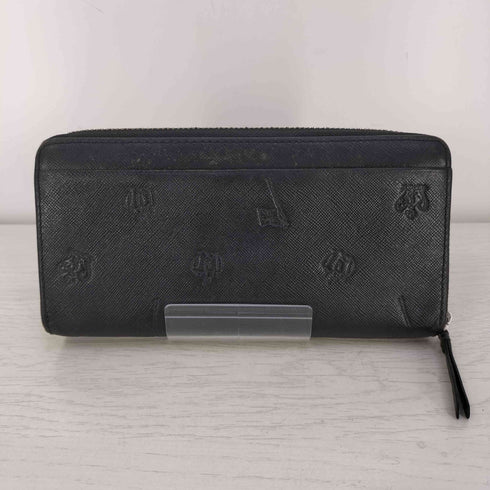 ポールスミス Paul Smith ポールドローイング クラウン フラッグ 型押し ラウンドジップ 長財布 メンズ