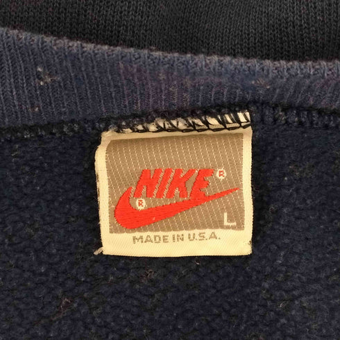 ナイキ NIKE USA製 銀タグロゴ刺繍スウェットプルオーバー メンズ import:L