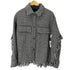 ザラ ZARA 千鳥格子 フリンジ シャツジャケット レディース import:M