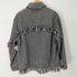 ザラ ZARA 千鳥格子 フリンジ シャツジャケット レディース import:M