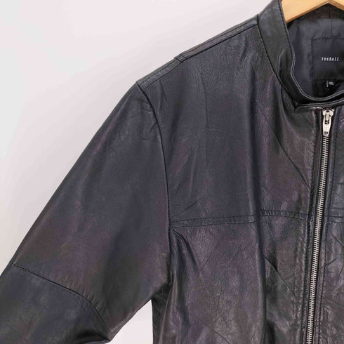 ロシェル roshell レザー シングルライダースジャケット メンズ XXL