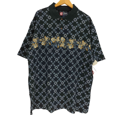 チャップスラルフローレン CHAPS RALPH LAUREN 90S 花柄 ショートスリーブ ポロシャツ メンズ import:XL