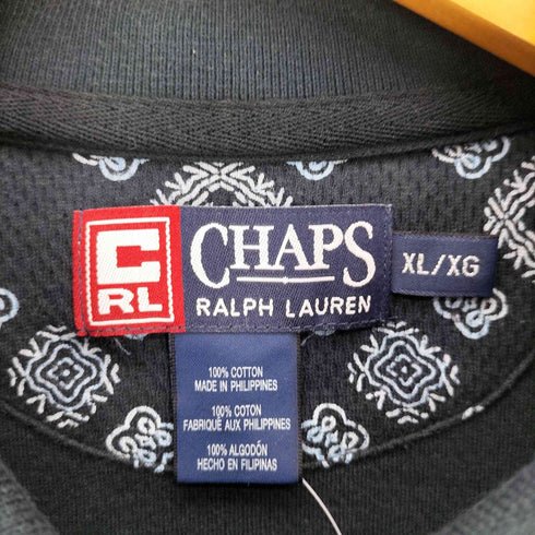 チャップスラルフローレン CHAPS RALPH LAUREN 90S 花柄 ショートスリーブ ポロシャツ メンズ import:XL