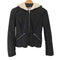 ザラ ZARA フーデッドライダースボアジャケット レディース 165/84A
