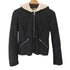 ザラ ZARA フーデッドライダースボアジャケット レディース 165/84A