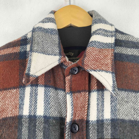 シアーズ Sears 70S チェックフランネルシャツジャケット メンズ US:38