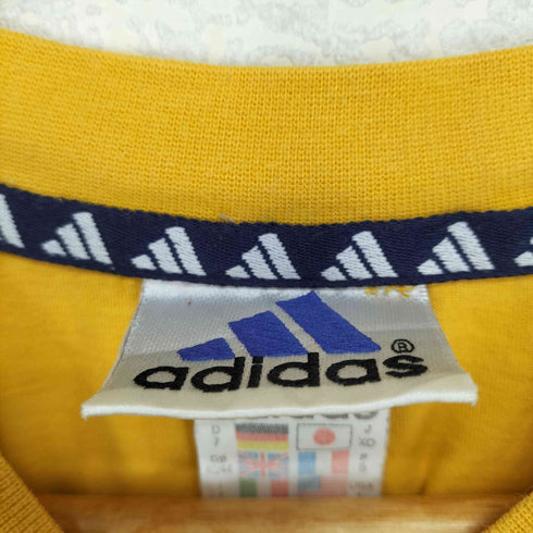 アディダス adidas 90-00s 万国旗タグ ロゴ刺繍クルーネックTシャツ メンズ XO