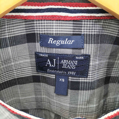 アルマーニジーンズ ARMANI JEANS グレンチェック長袖シャツ メンズ XS