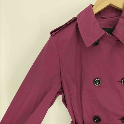 マックスマーラウィーケンドライン Max Mara WEEKEND LINE レザー コットン ウエストベルト トレンチ コート レディース JPN:40