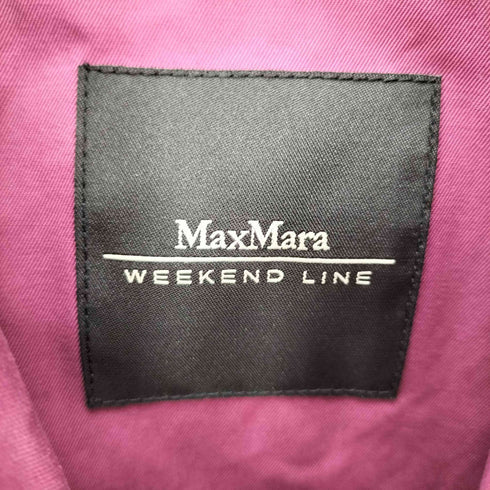 マックスマーラウィーケンドライン Max Mara WEEKEND LINE レザー コットン ウエストベルト トレンチ コート レディース JPN:40