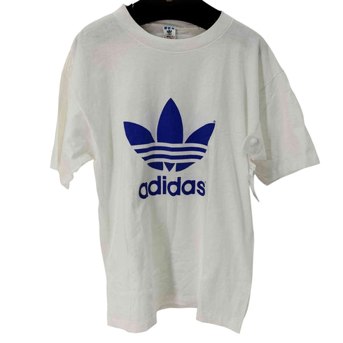 アディダス adidas 90s USA製 万国旗タグ トレフォイルロゴプリントクルーネックTシャツ シングルステッチ メンズ import:L