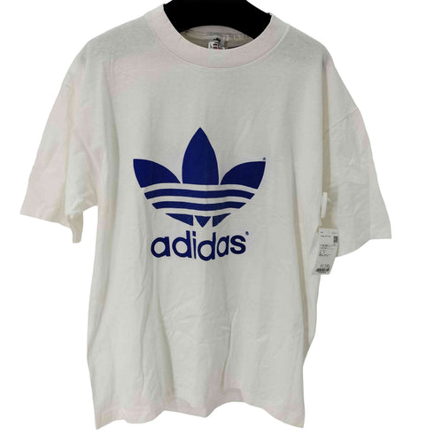 アディダス adidas 90s USA製 万国旗タグ トレフォイルロゴプリントクルーネックTシャツ シングルステッチ メンズ import:L