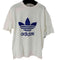 アディダス adidas 90s USA製 万国旗タグ トレフォイルロゴプリントクルーネックTシャツ シングルステッチ メンズ import:L