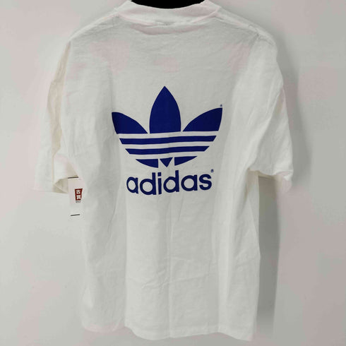 アディダス adidas 90s USA製 万国旗タグ トレフォイルロゴプリントクルーネックTシャツ シングルステッチ メンズ import:L