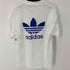 アディダス adidas 90s USA製 万国旗タグ トレフォイルロゴプリントクルーネックTシャツ シングルステッチ メンズ import:L
