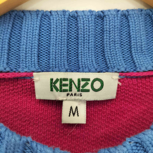 ケンゾー KENZO タイガーロゴ 鹿の子カーディガン レディース M