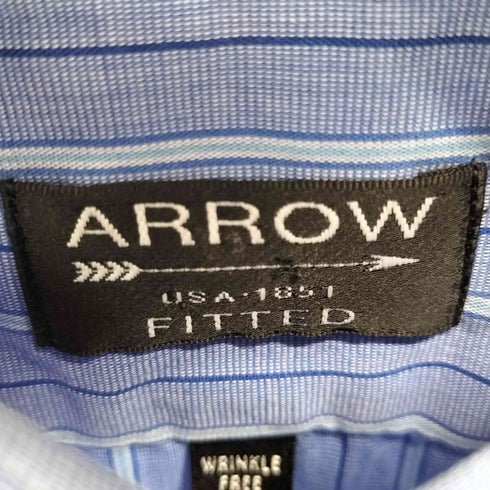 アロー ARROW ワンポケットL/Sストライプシャツ メンズ import:XL