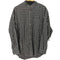 Policy STUDIO レーヨンリネン混 ワンポケットL/Sバンドカラーチェックシャツ メンズ import:L