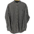 Policy STUDIO レーヨンリネン混 ワンポケットL/Sバンドカラーチェックシャツ メンズ import:L
