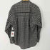 Policy STUDIO レーヨンリネン混 ワンポケットL/Sバンドカラーチェックシャツ メンズ import:L