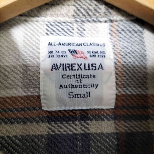 アヴィレックス AVIREX デイリーウェア コットン チェック フランネルシャツ メンズ import:S