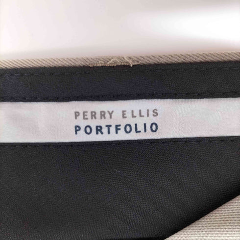 ペリーエリスポートフォリオ PERRY ELLIS PORTFOLIO CLASSIC FIT 2タックセンタープレスワイドスラックス メンズ 34X30