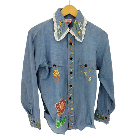 シアーズ Sears 70S PUT-ON SHOP リメイク シャンブレーシャツ レディース 20