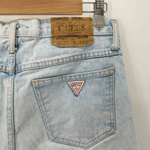 ゲス GUESS 90s USA製 5Pボタンフライテーパードデニム アイスウォッシュ メンズ JPN:2